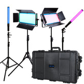 Dracast X Series LED Lighting Kit 17 (x2 DRX1000RGB, x2 DRXLT400)